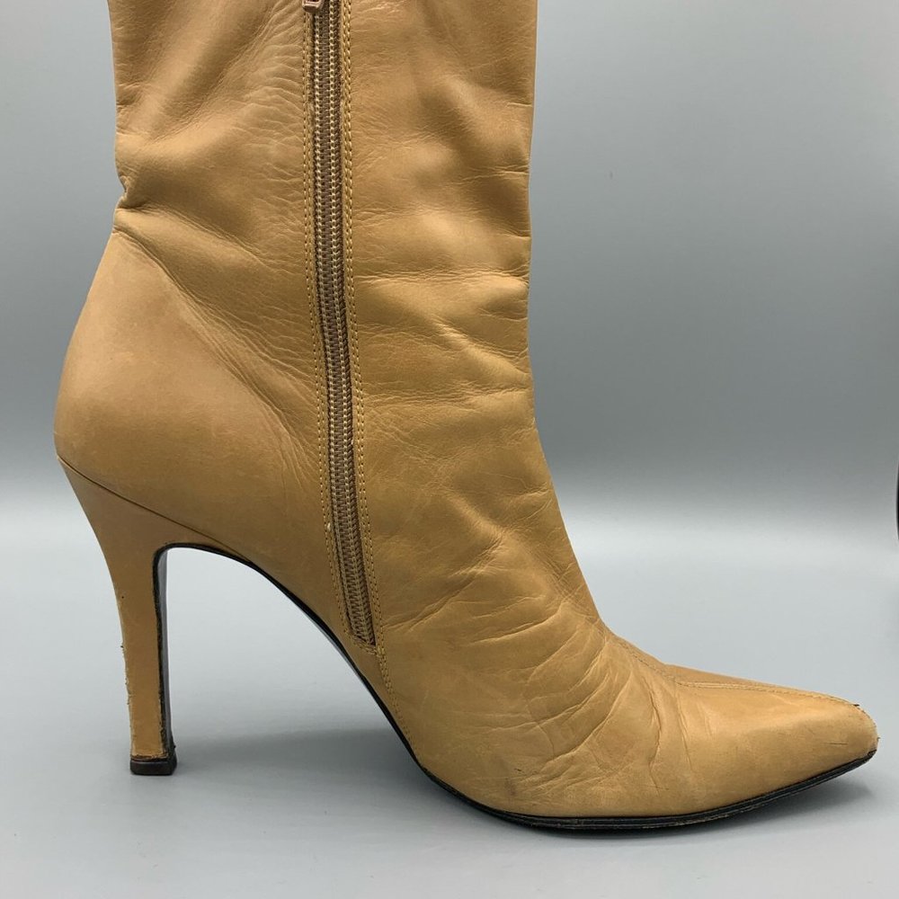 Y2k- Stuart Weitzman Tan Ankle Boots in Leather (39)  - FL-SH-102